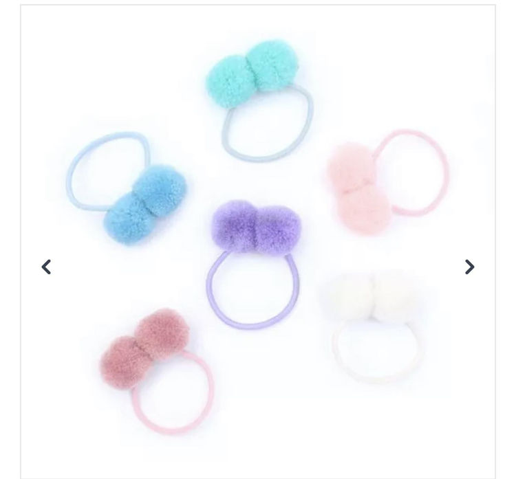Picture of 8536 / 5366 POM POM ELASTICS - ASSORTED CARD OF 2 2MM THICK
